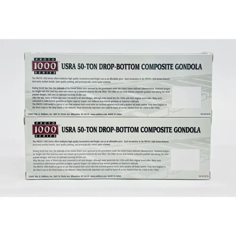 Walthers Proto 1000 C&O 50 Ton Drop Bottom Composite Gondola 2 Pack 920-237062